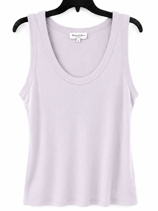 Michael Stars Tops - Michael Stars Micro Rib Knit Cotton Scoop Neck Tank Top Pastel Luxury Basic XL